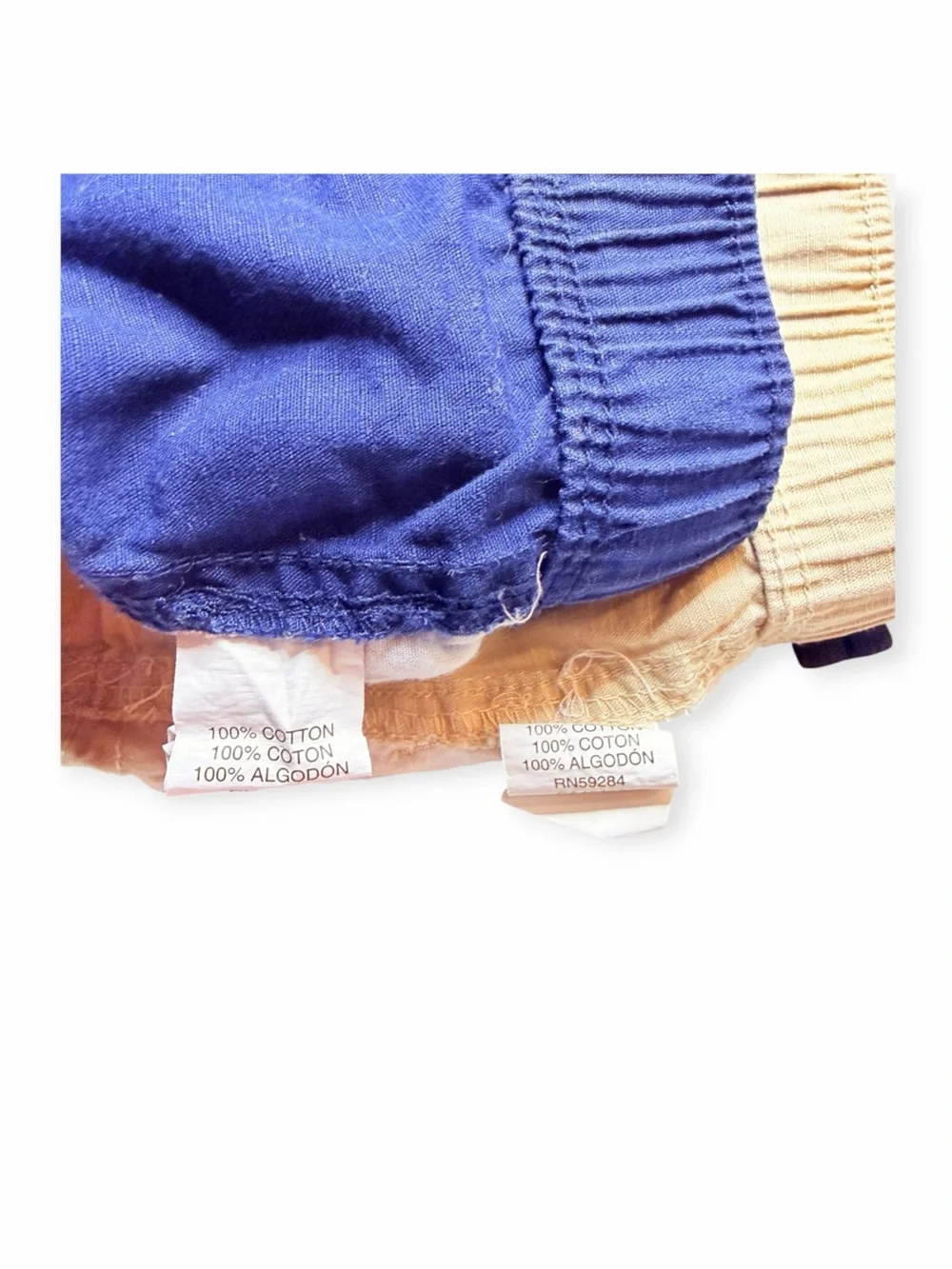 The Children’s Place Boys Cargo Shorts Lot of 2 Size 9-12M Blue Khaki Cotton